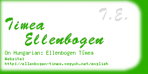 timea ellenbogen business card